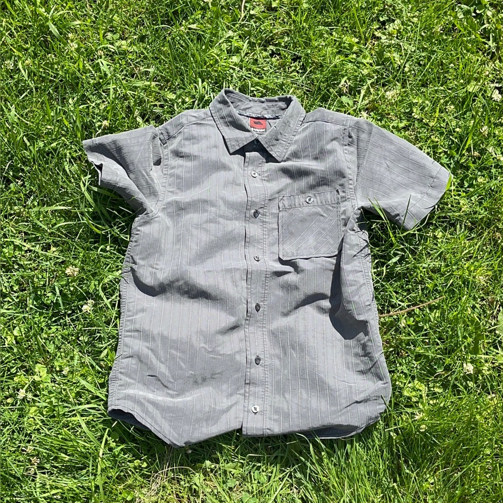 Tony Hawk Gray Casual Button Down Shirt